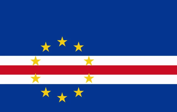 Bandiera Capo Verde isolata . — Foto Stock