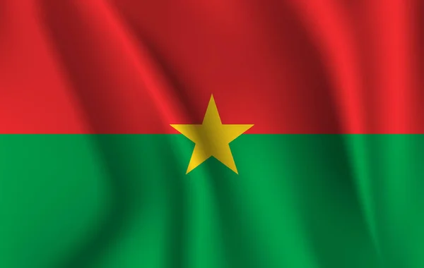 Bandeira de Burkina Faso acenando ao vento — Fotografia de Stock