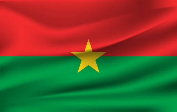 Bandeira de Burkina Faso acenando ao vento — Fotografia de Stock
