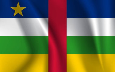 Orta Afrika Cumhuriyeti 3D dalgalanan bayrak