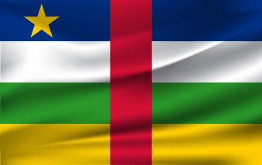 Orta Afrika Cumhuriyeti 3D dalgalanan bayrak