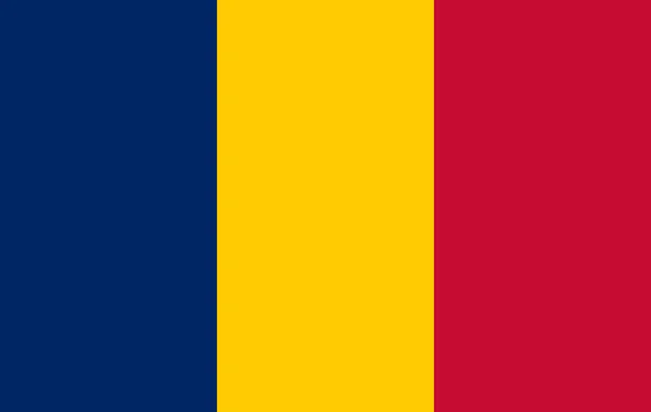 Icône vectorielle du drapeau tchadien . — Image vectorielle