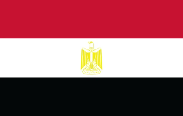 Mısır bayrağı, Mısır bayrağı illüstrasyon vektör. — Stok Vektör