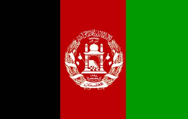 Afganistan bayrağı. İllüstrasyon.
