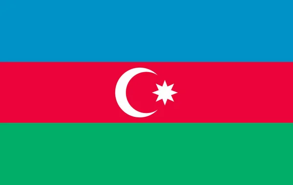 Bandera de Azerbaiyán, oficialmente la República de Azerbaiyán. ilustración de una bandera estilizada. La rendija en el papel con sombras. Elemento para infografías. 10eps —  Fotos de Stock