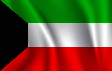 Kuveyt 3D dalgalanan bayrak