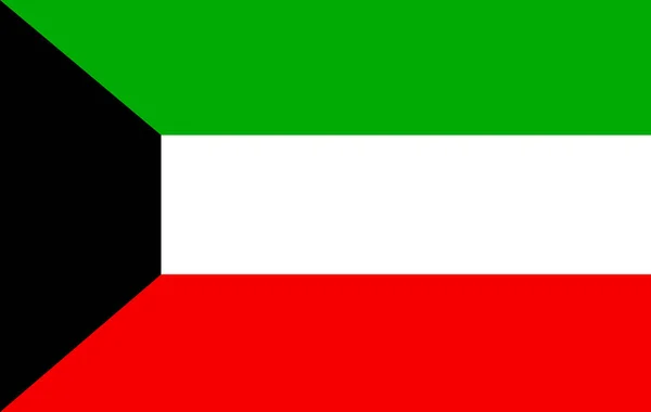 Vektor Kuwait Flagge, Kuwait Flagge Abbildung, Kuwait Flagge Bild, Kuwait Flagge Bild — Stockvektor