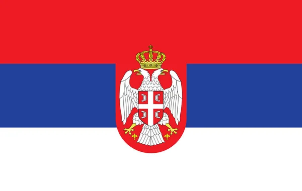 セルビアの国旗。ベクトル形式 — ストックベクタ