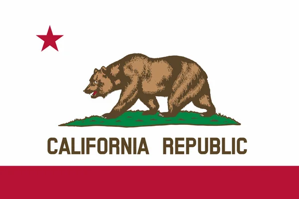 Bandera de California estado de los Estados Unidos . — Vector de stock