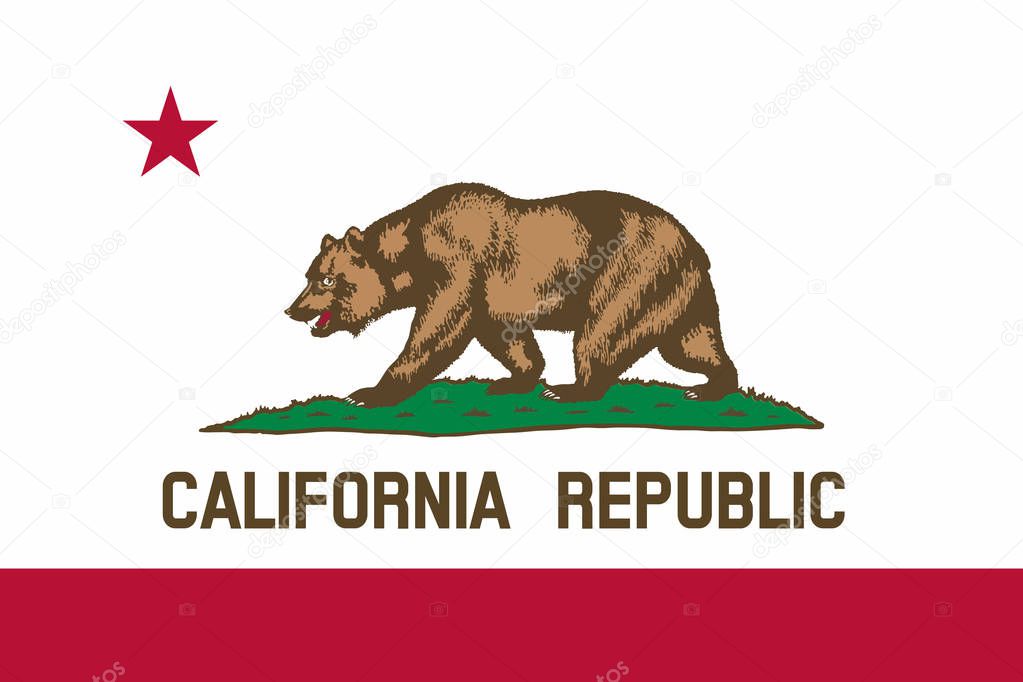 Flag of California state of the United States.