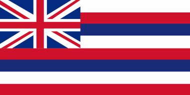 Hawaii devlet bayrağı vektör görüntü. Ka Hae Hawaii. Proportion1:2. Eps10.