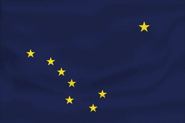 Sventolando bandiera di ALASKA. 10 EPS — Vettoriale Stock