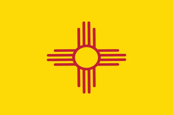 Drapeau de l'État des États-Unis du Nouveau-Mexique . — Image vectorielle