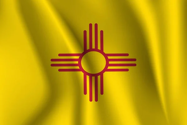 Zwaaiende vlag van New Mexico. 10 EPS — Stockvector