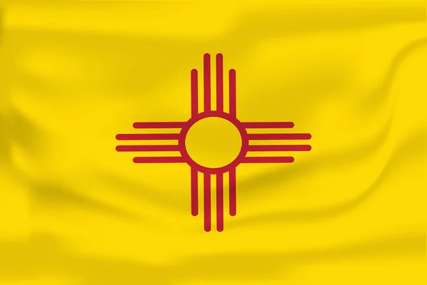 Zwaaiende vlag van New Mexico. 10 EPS — Stockvector