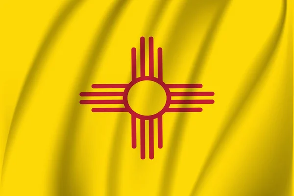 Zwaaiende vlag van New Mexico. 10 EPS — Stockvector