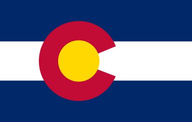 Amerika Birleşik Devletleri Colorado eyaleti bayrağı.