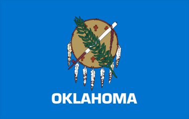 Amerika Birleşik Devletleri Oklahoma eyaleti bayrağı.