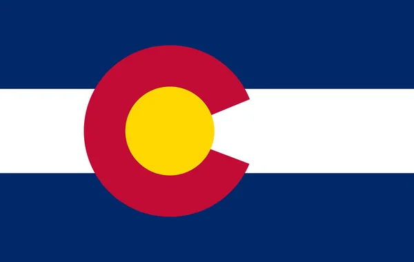 Drapeau de l'État de COLORADO aux États-Unis . — Image vectorielle