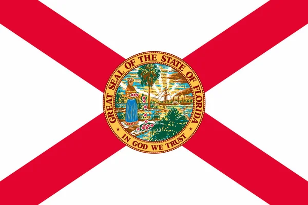 Bandera de Florida estado de los Estados Unidos . — Vector de stock