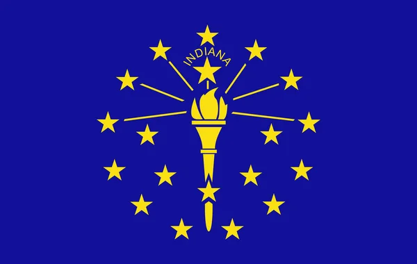 Abd'nin Indiana eyaleti bayrağı. — Stok Vektör