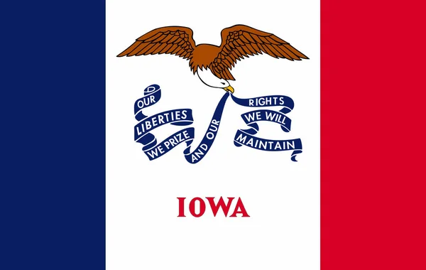 Abd'nin Iowa eyaleti bayrağı. — Stok Vektör