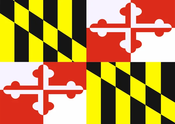 Bandera de Maryland estado de los Estados Unidos . — Vector de stock