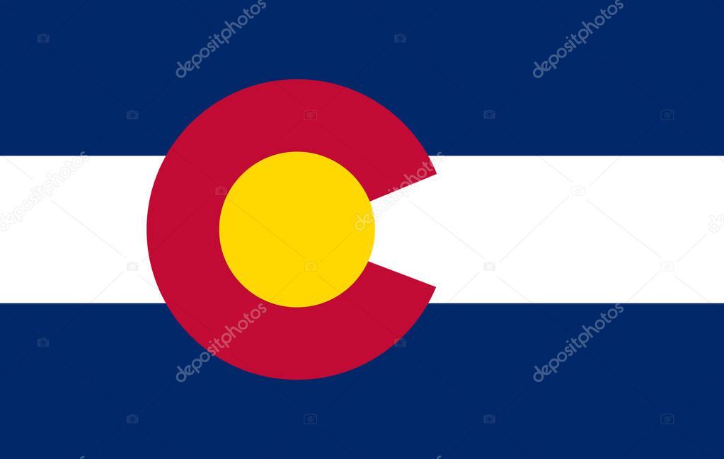 Flag of COLORADO state of the United States.