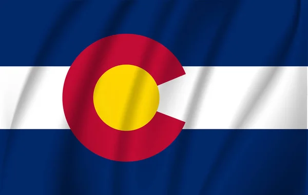 Zwaaiende vlag van Colorado. 10 EPS — Stockvector