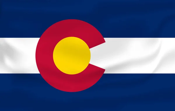 Sventolando bandiera di COLORADO. 10 EPS — Vettoriale Stock