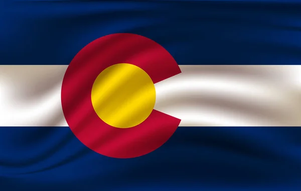 Zwaaiende vlag van Colorado. 10 EPS — Stockvector