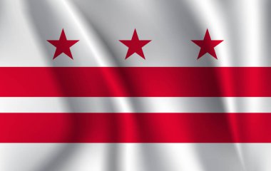 Columbia Bölgesi'nin bayrağını sallıyor. 10 Eps