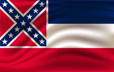 Mississipi'nin bayrağını sallıyor. 10 Eps