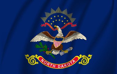 Kuzey Dakota bayrağını sallıyor. 10 Eps