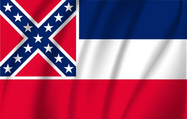 Bandeira acenando do Mississipi. 10 EPS —  Vetores de Stock