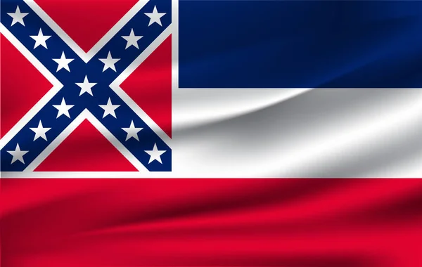 Bandeira acenando do Mississipi. 10 EPS —  Vetores de Stock