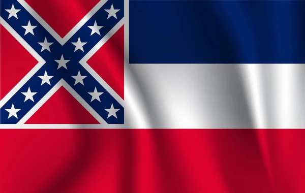 Bandeira acenando do Mississipi. 10 EPS —  Vetores de Stock