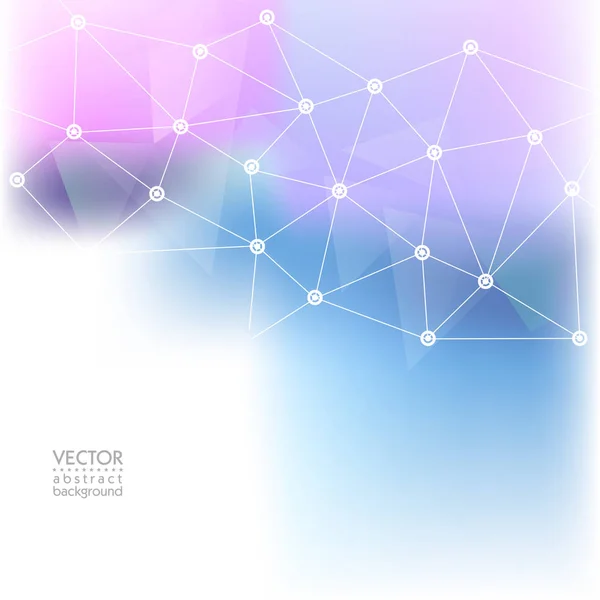 Vector abstrakt vetenskap bakgrund. Polygonal geometriska design. EPS-10 — Stockfoto
