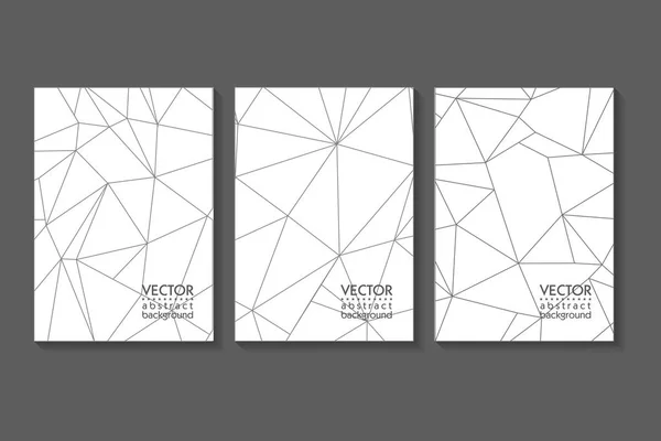 Triangel abstrakt bakgrund. Svart och vit lutning design. Låg Poly form banner. Vektor illustration. — Stock vektor