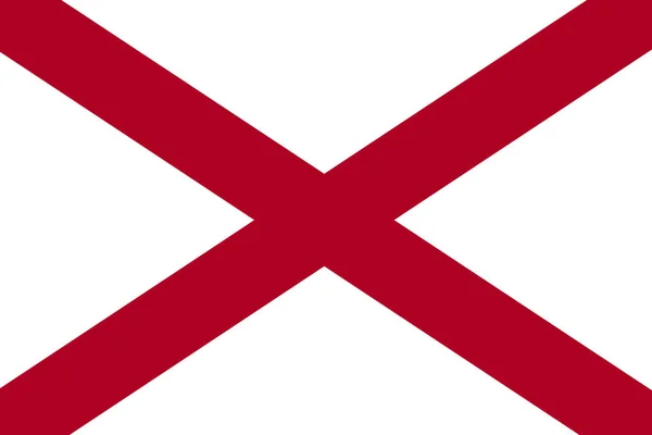Bandera de ALABAMA Estado de los Estados Unidos . — Archivo Imágenes Vectoriales