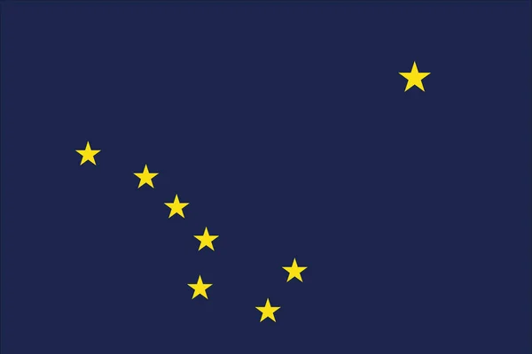 アメリカ合衆国のアラスカ州の旗. — ストックベクタ