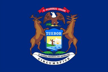 ABD'nin Michigan eyaleti bayrağı.