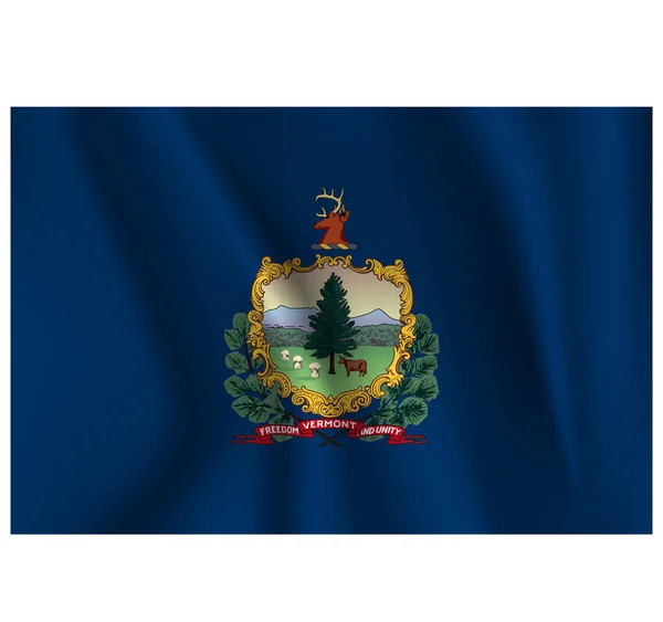 挥舞着佛蒙特州的旗帜。10 每股收益 — 图库矢量图片