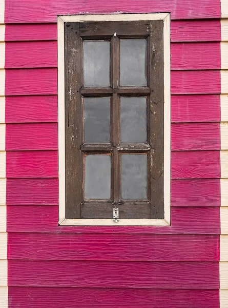 Couleurs Vives Fond Classique Fenêtre Bois Antique — Photo