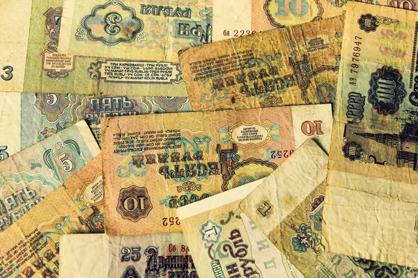 Stare Banknoty Papieru Radzieckiego — Zdjęcie stockowe