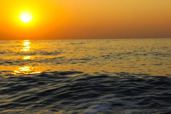 Hermoso Amanecer Temprano Desde Horizonte Mar Mediterráneo —  Fotos de Stock