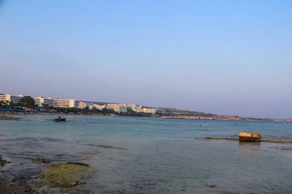 Hermosa Costa Panorámica Del Mar Mediterráneo Con Agua Azul —  Fotos de Stock