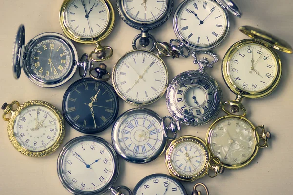 Vintage Antike Tasche Runde Retro Uhr Mit Zeigern Für Die — Stockfoto