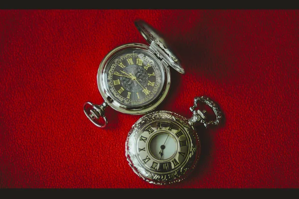 Vintage Antike Tasche Runde Retro Uhr Mit Zeigern Für Die — Stockfoto