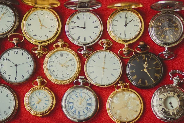 Vintage Antike Tasche Runde Retro Uhr Mit Zeigern Für Die — Stockfoto